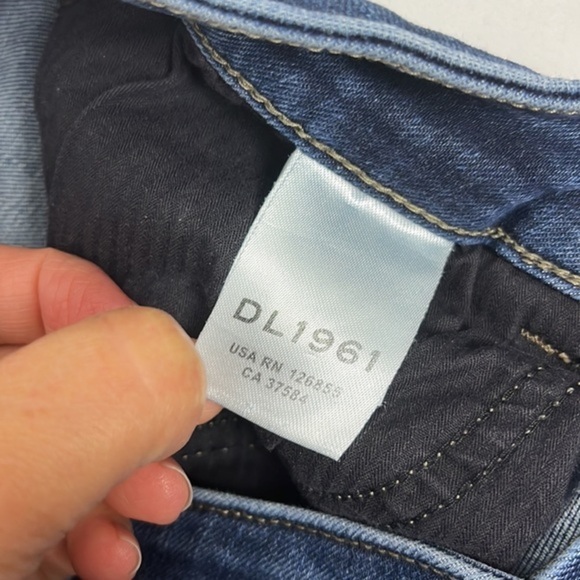 DL1961 Instasculpt Florence Ankle Skinny Distressed Blue Jeans Size 25 - Picture 14 of 15